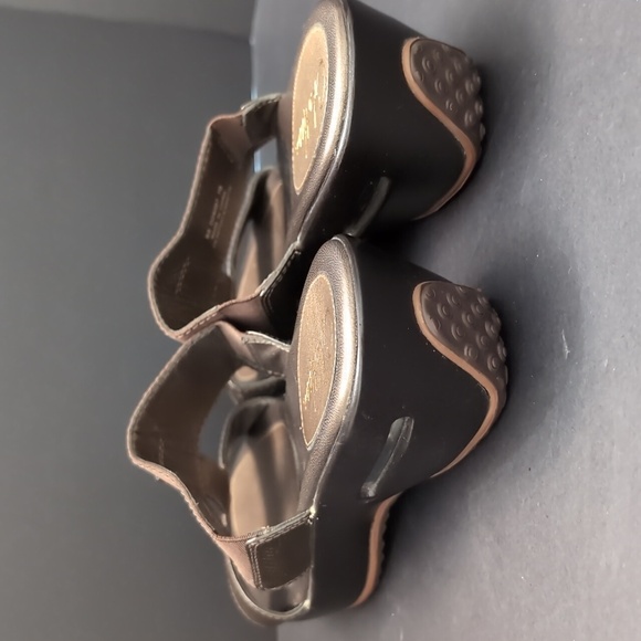 Nike Air/Cole Haan Woman's Brown Wedge Slingback Sandals,Size 7 B. - Picture 4 of 10